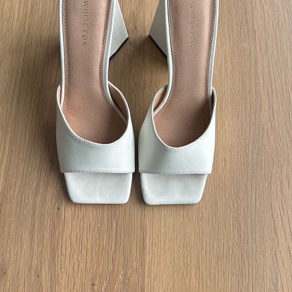 White Fox Chunky Heels